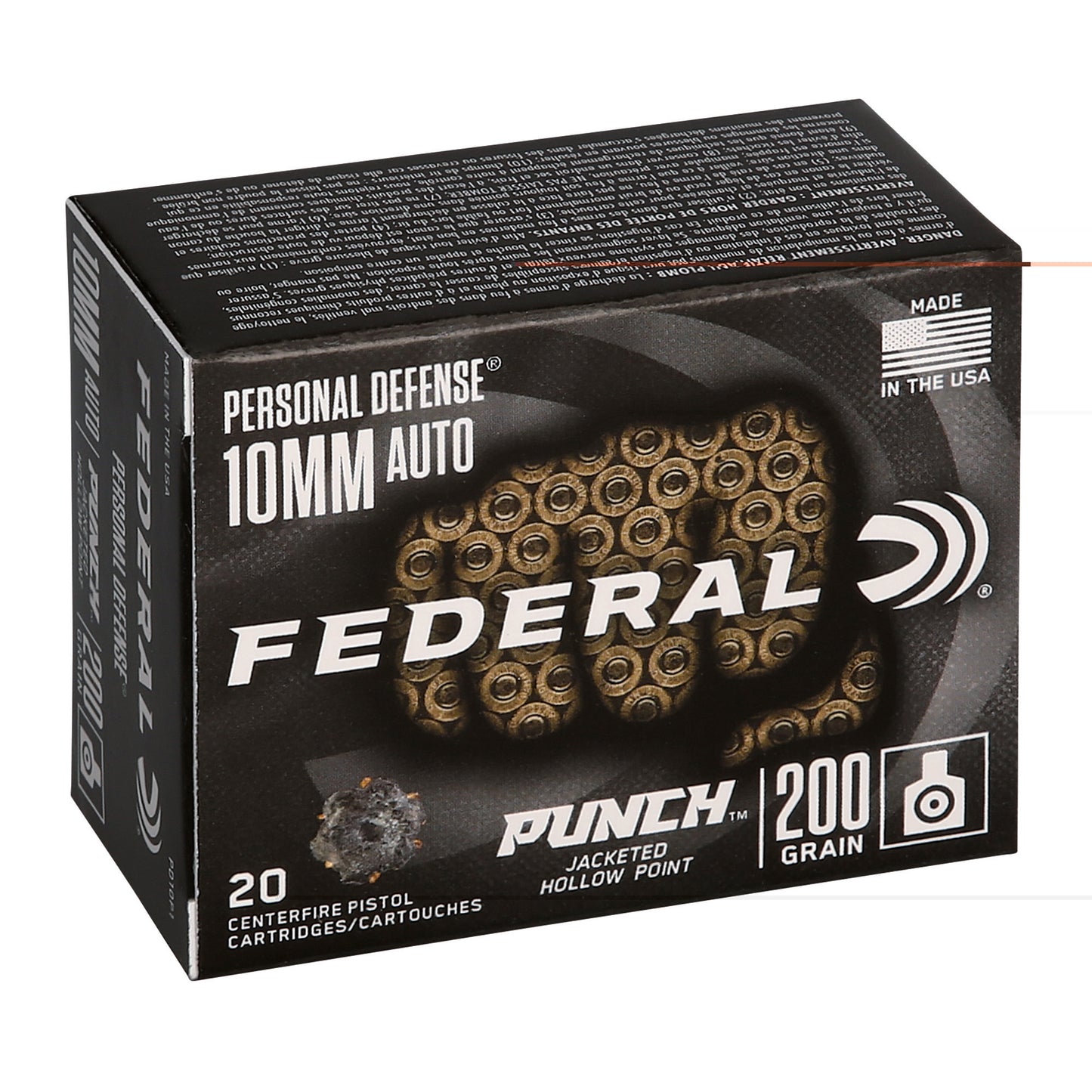 Fed Prm Punch 10mm 200gr Jhp 20/200