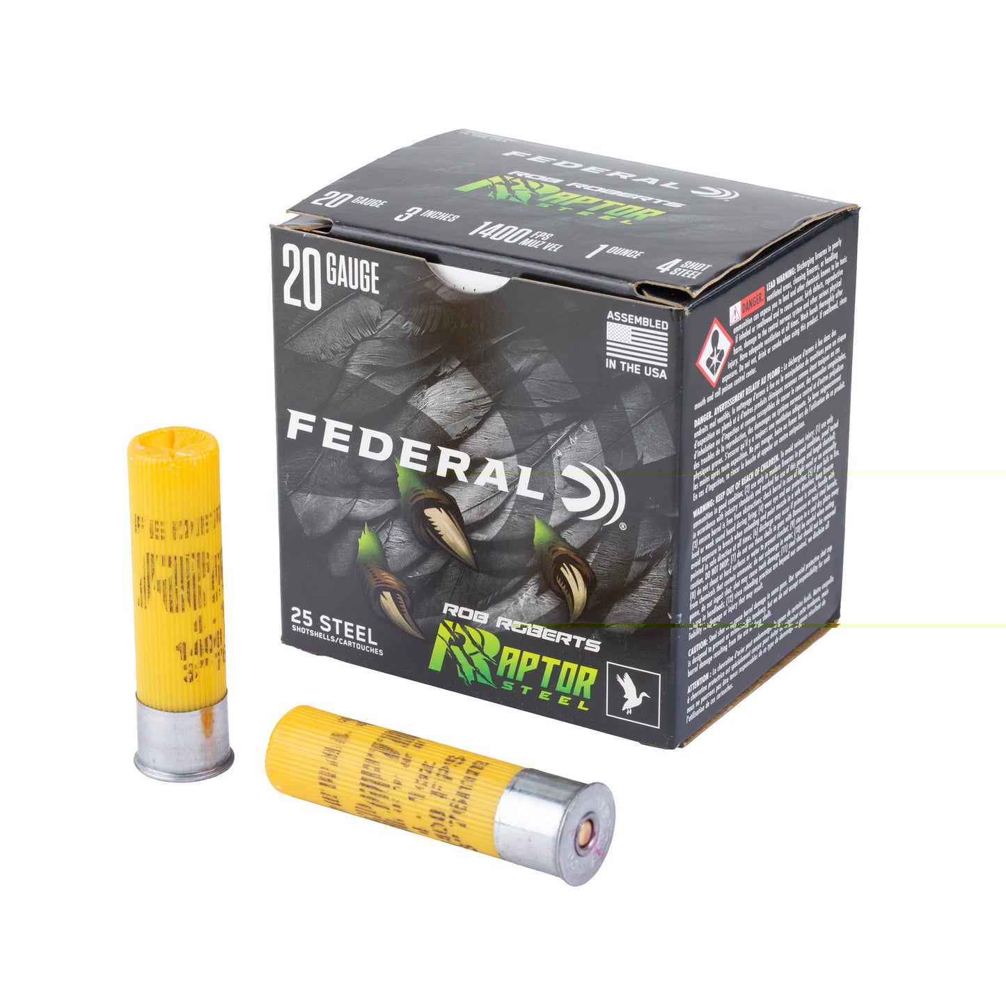 Fed Raptor Steel 20ga 3" 1oz #4 25