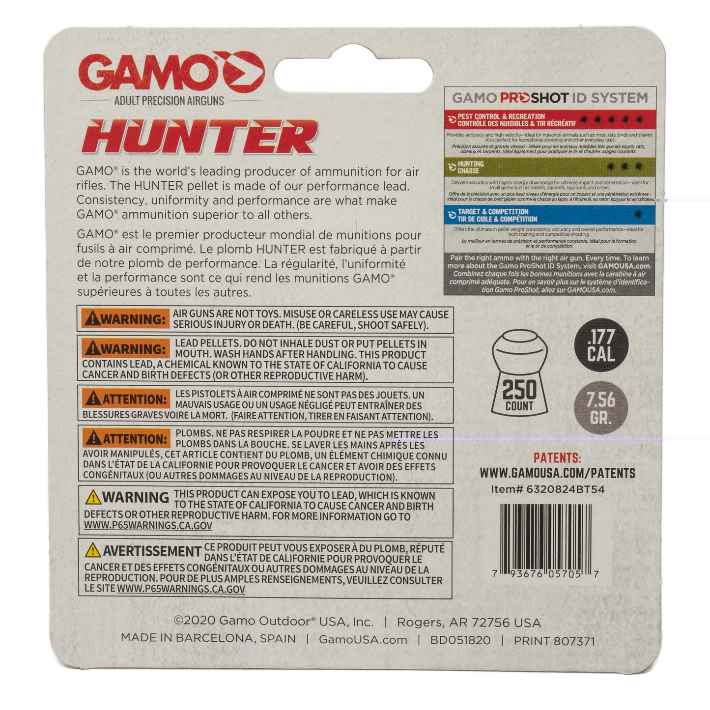 Gamo Hunter Round Nose 250ct