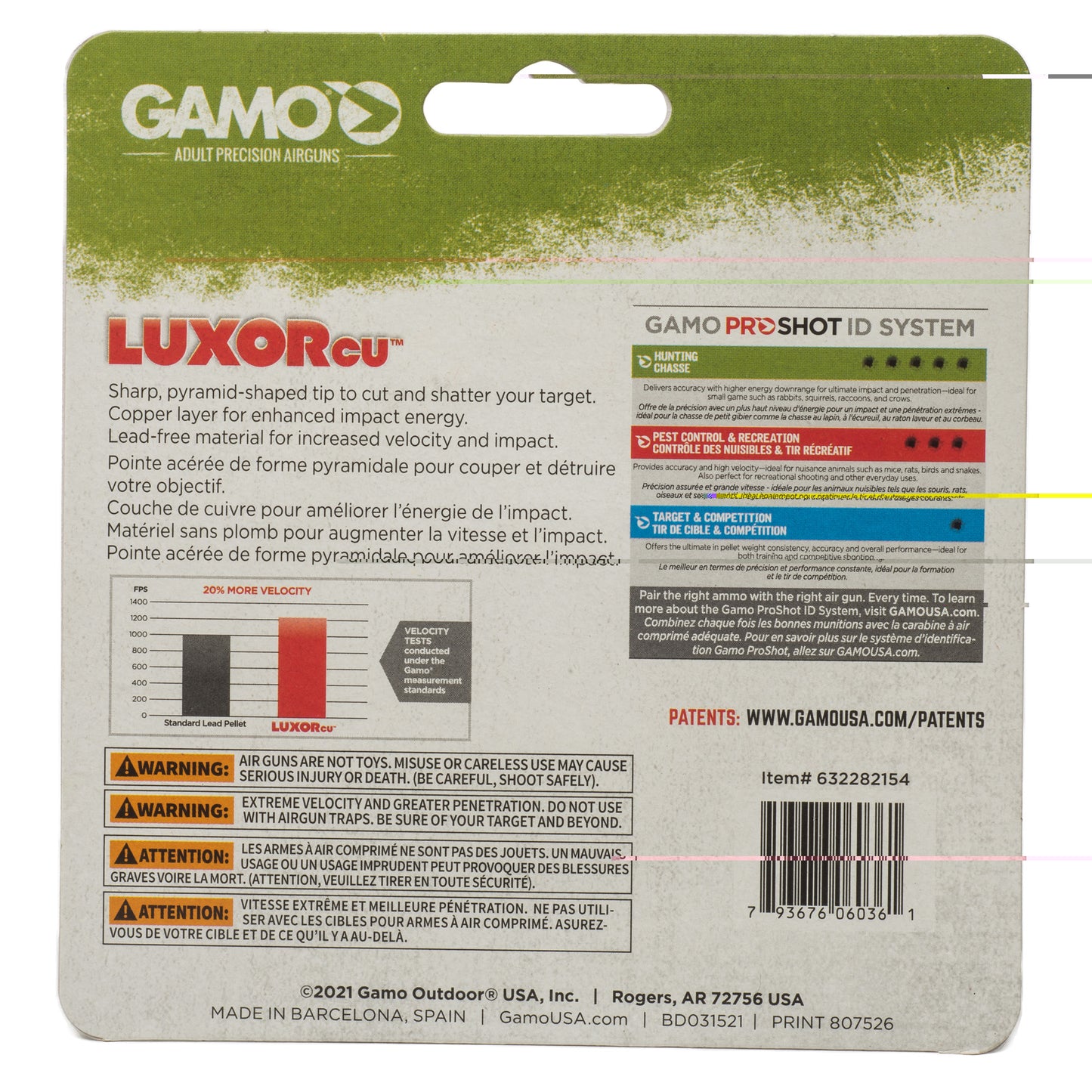 Gamo Luxor Cu Shrp Pyrmid Hnting