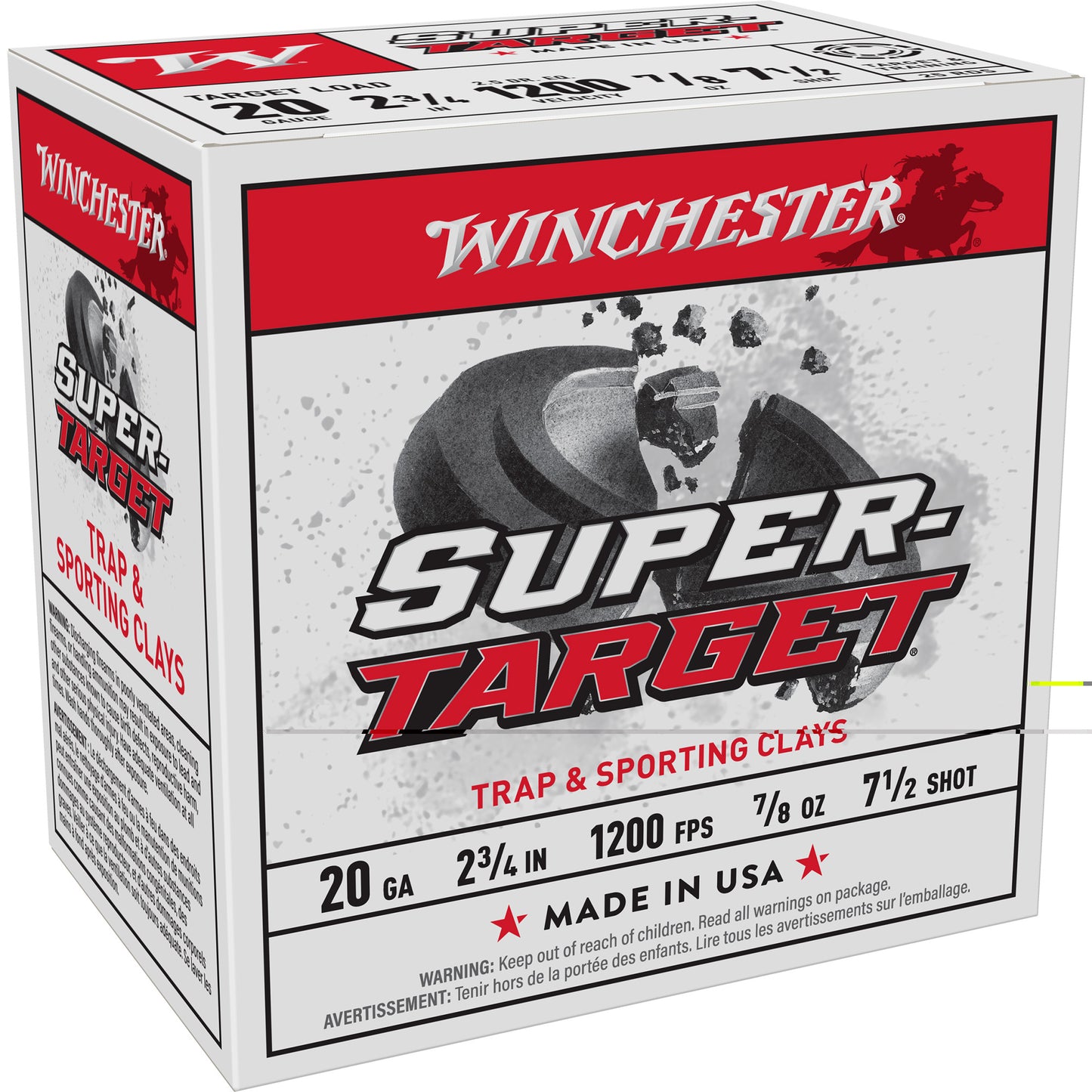 Win Usa 20ga 2.75" #7.5 25/250