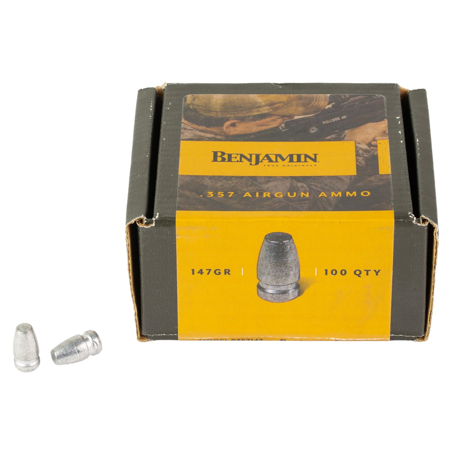 Benjamin .357cal 147gr Flat Pnt Pllt
