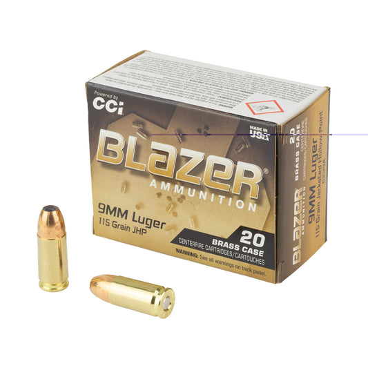 Cci Blazer Brass 9mm 115gr Jhp 20