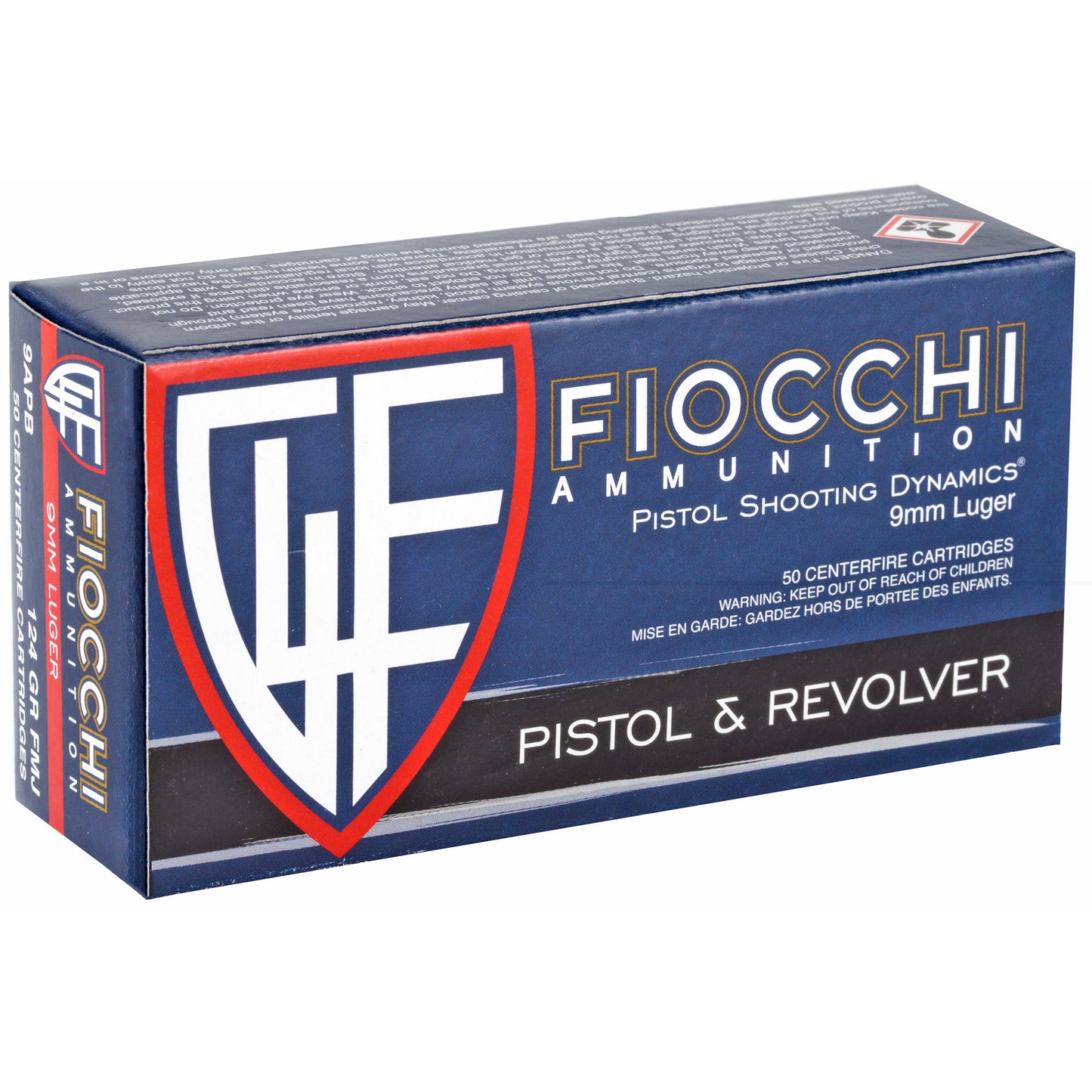 Fiocchi 9mm 124gr Fmj 50/1000