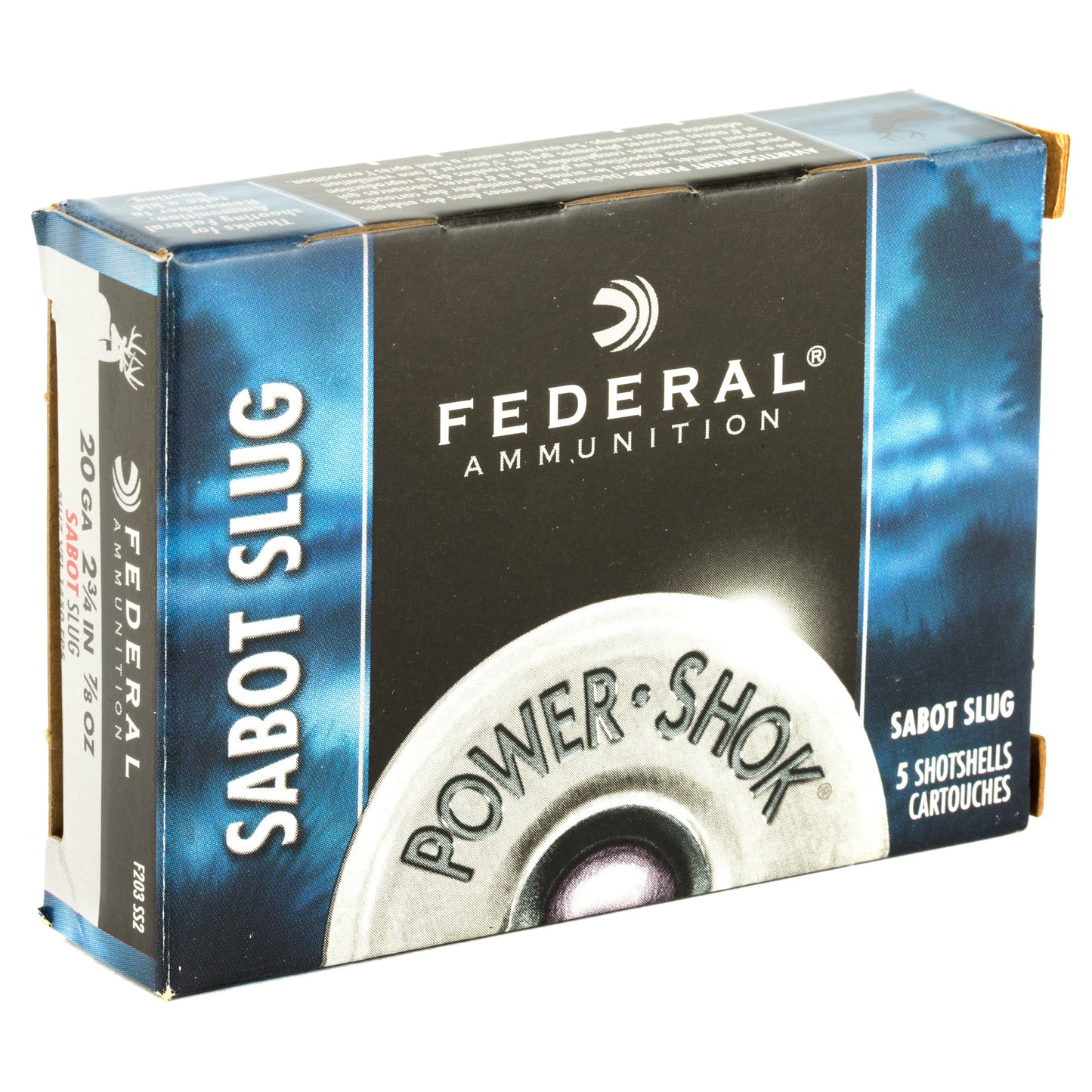 Fed Pwrshk 20ga 2.75 7/8oz Slg 5/250