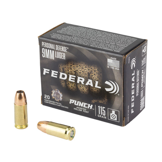 Fed Punch 9mm 115gr Jhp 20/200