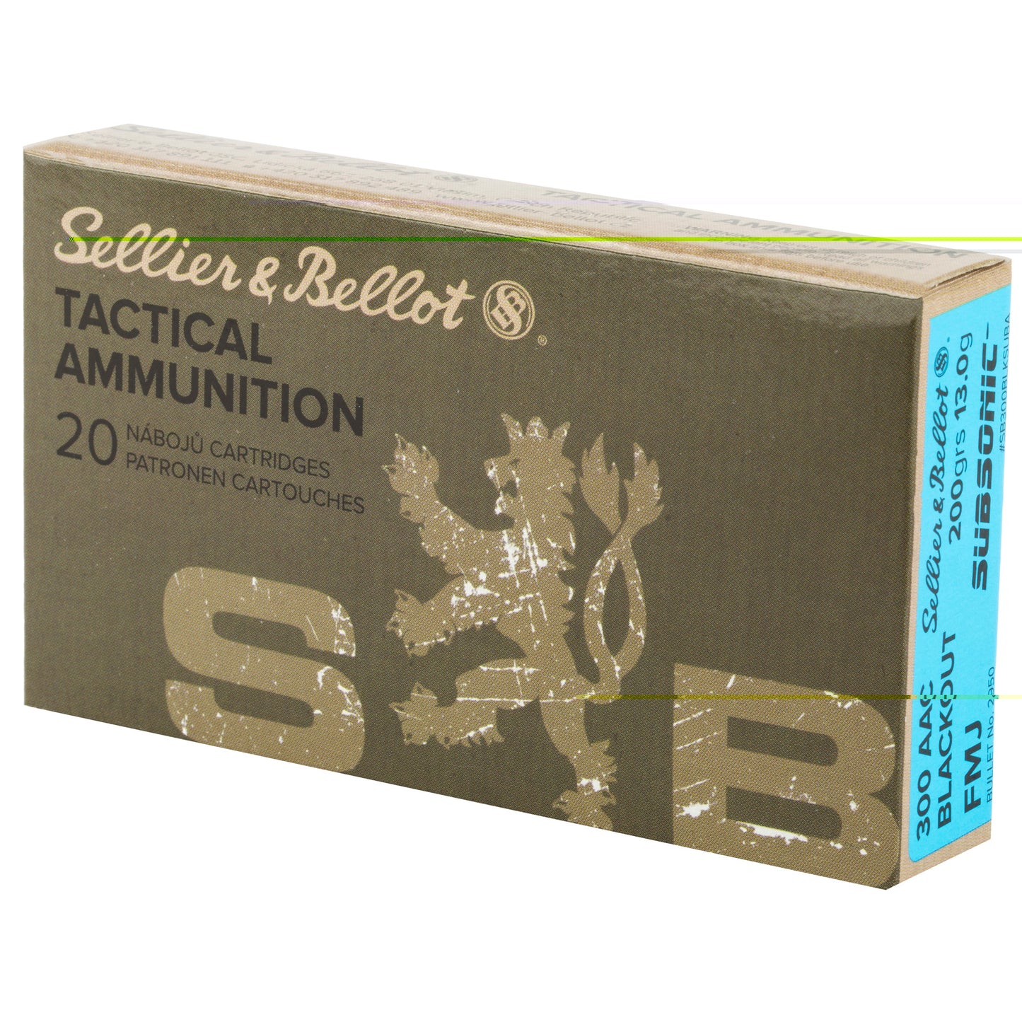 S&b 300blk 200gr Fmj Subsonic20/1000
