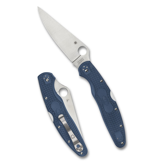 Spyderco Police 4 Ltwt 4.38" Blu/slv