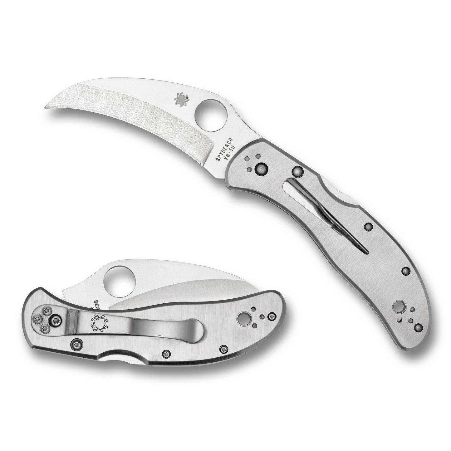 Spyderco Harpy Clipit Ss 2.75" Silv