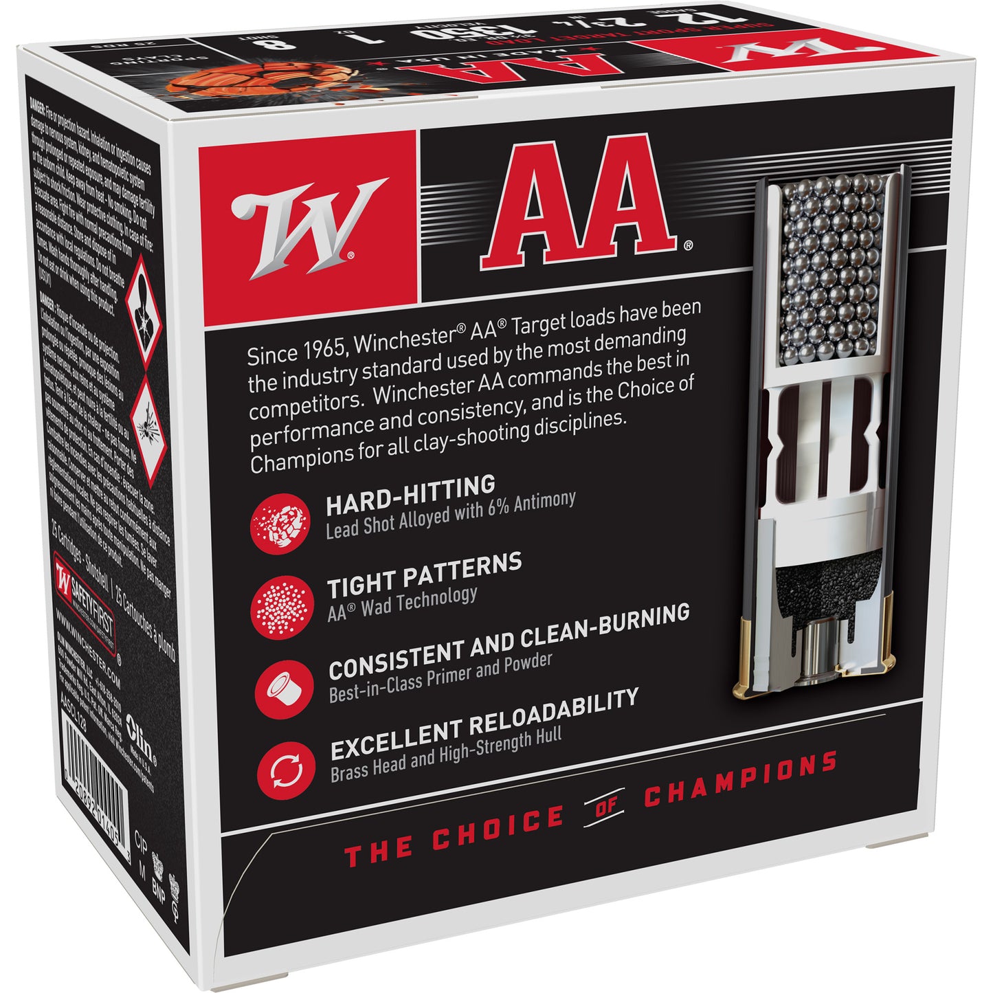 Win Aa Sprt Sc 12ga 2.75" #8 25/250