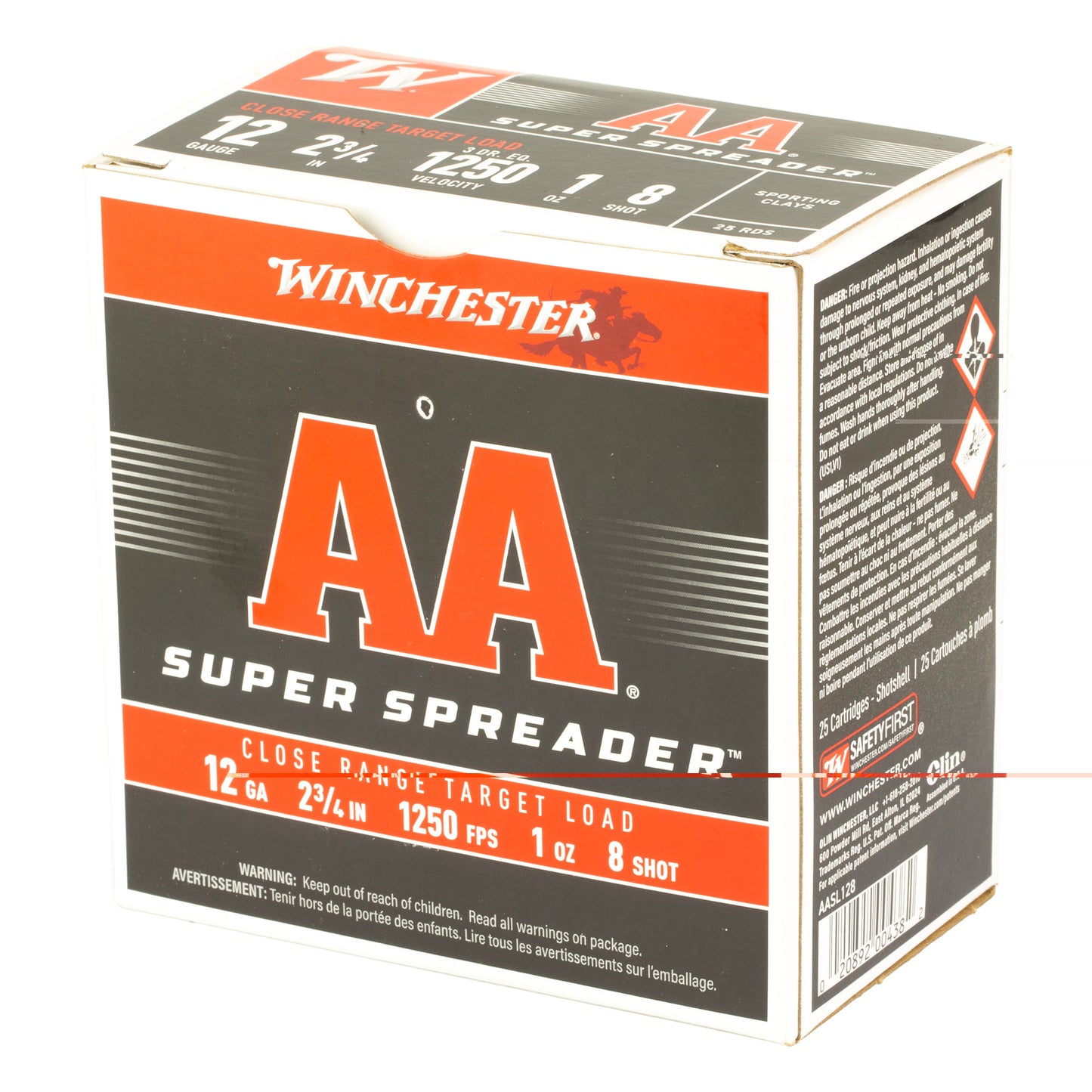 Win Aa Sprdr 12ga  2.75" #8 25/250