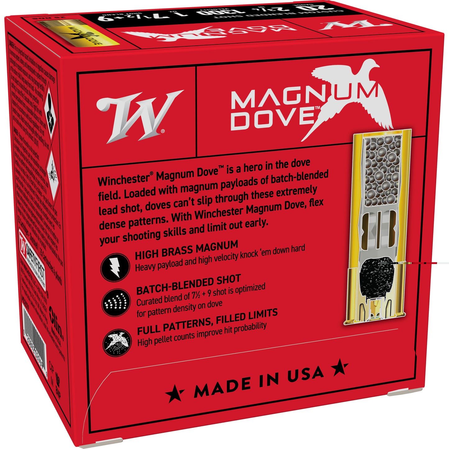 Win Mgnm Dove 20ga 2.75" #7.5 25/250