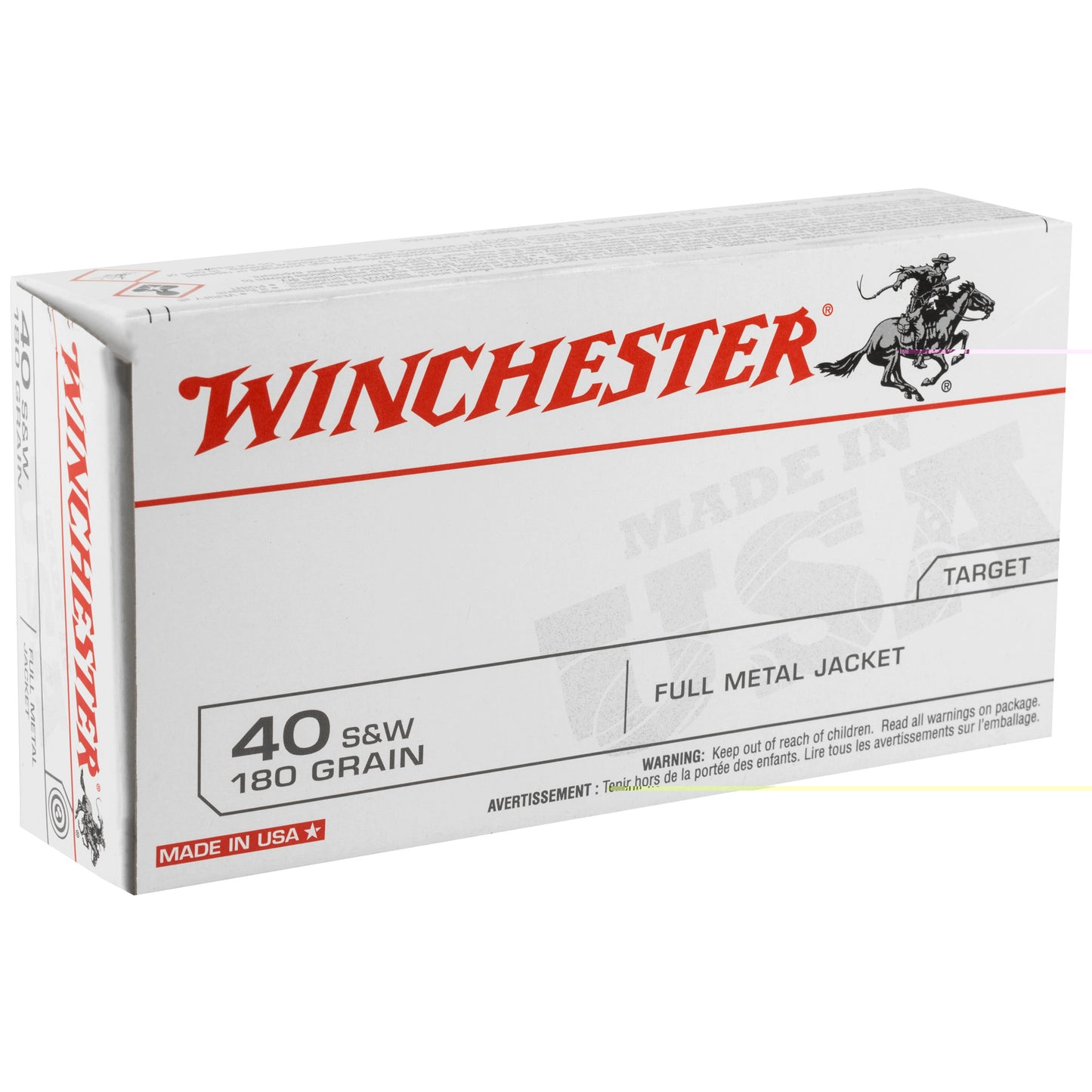 Win Usa 40sw 180gr Fmj 50/500