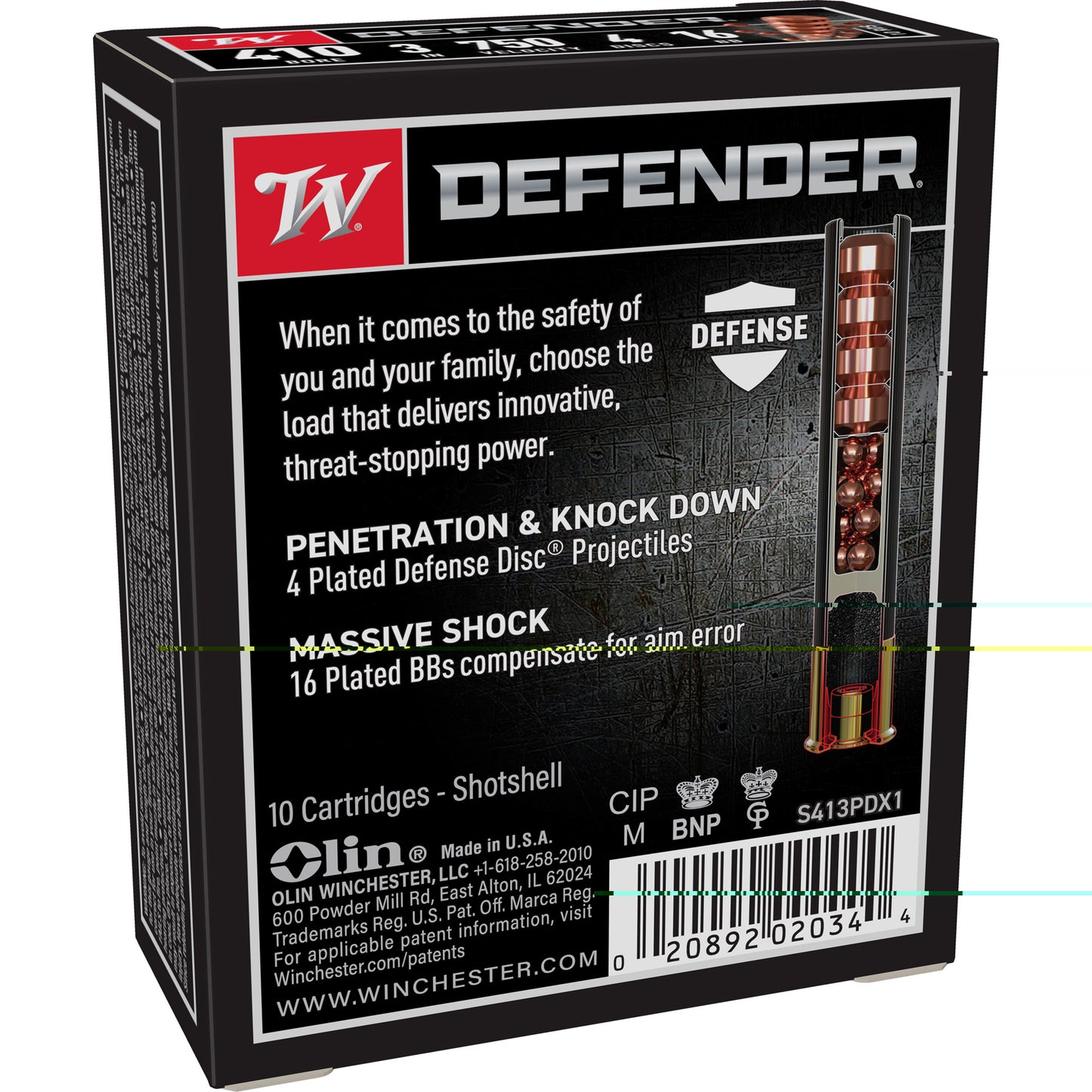 Win Pdx1 410ga 3" 3x12 Pellet 10/100