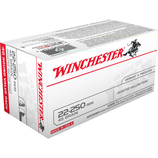 Win Usa 22-250 Rem 45gr Jhp 40/400